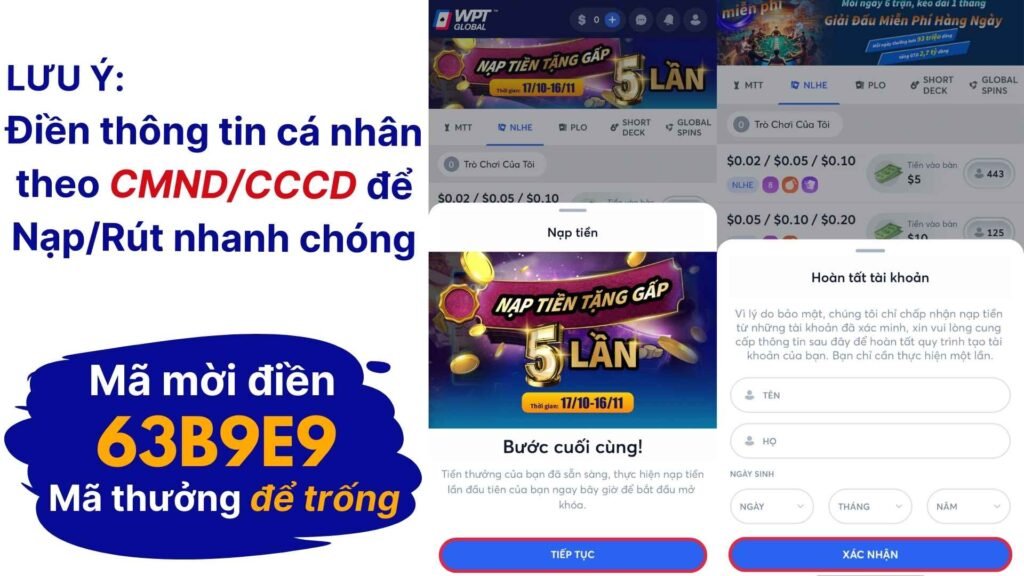 Cập nhật thông tin tài khoản WPT