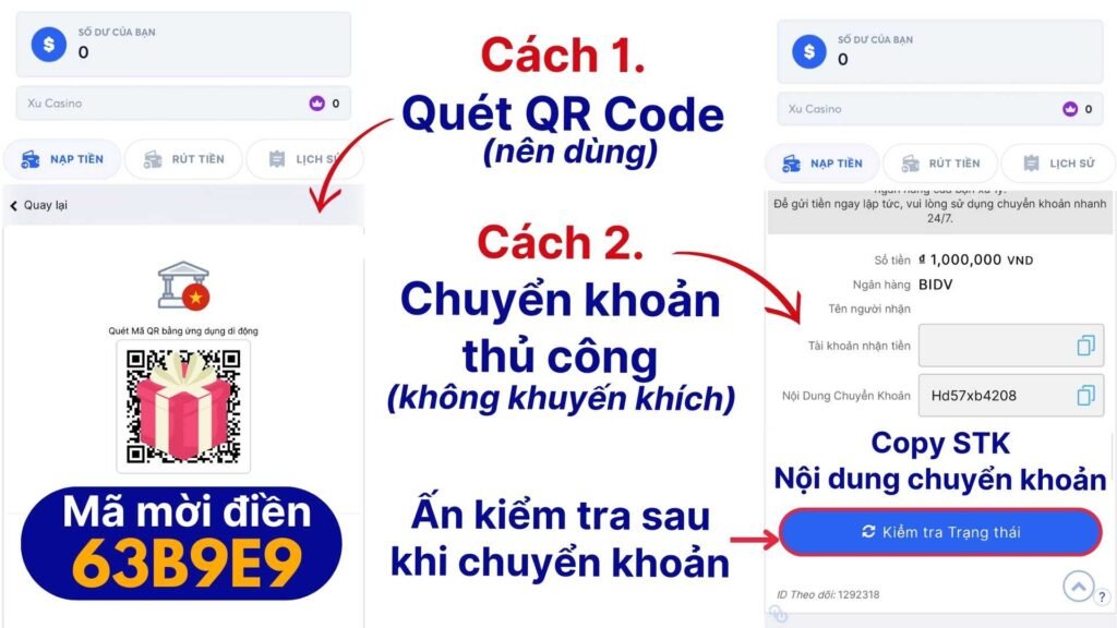 Chuyển khoản nạp tiền WPT Global
