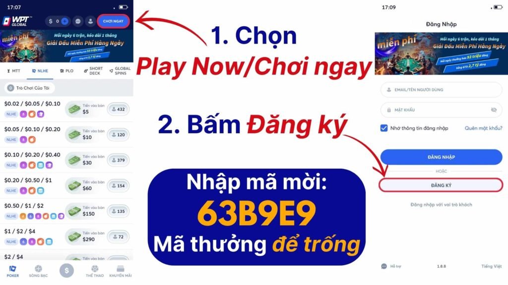 Đăng ký tài khoản WPT Global